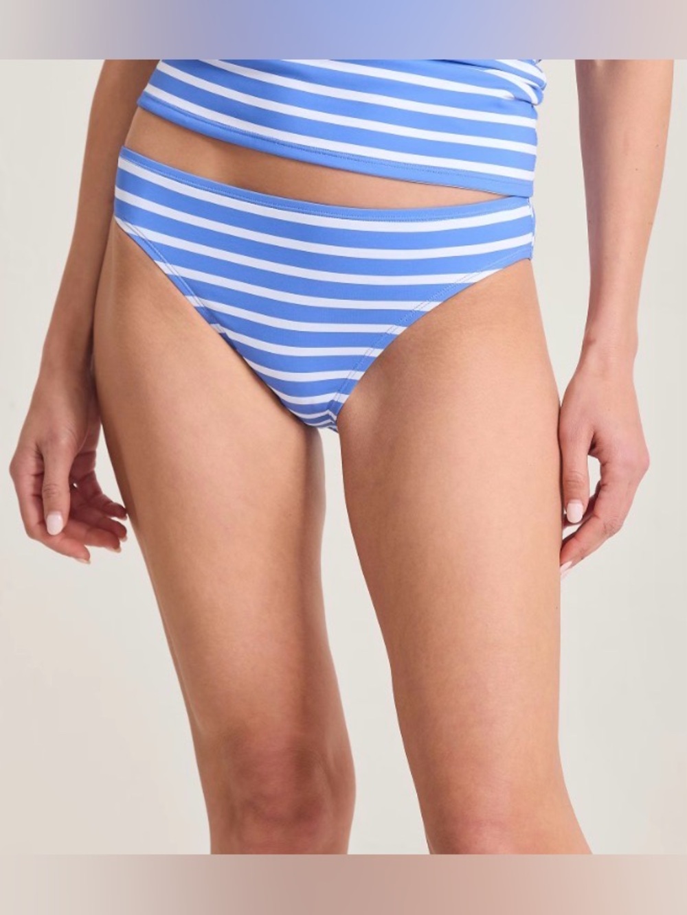 NWT Tommy Bahama Coastline Hipster Stripe Swim Bottom Blue Women’s Size Small